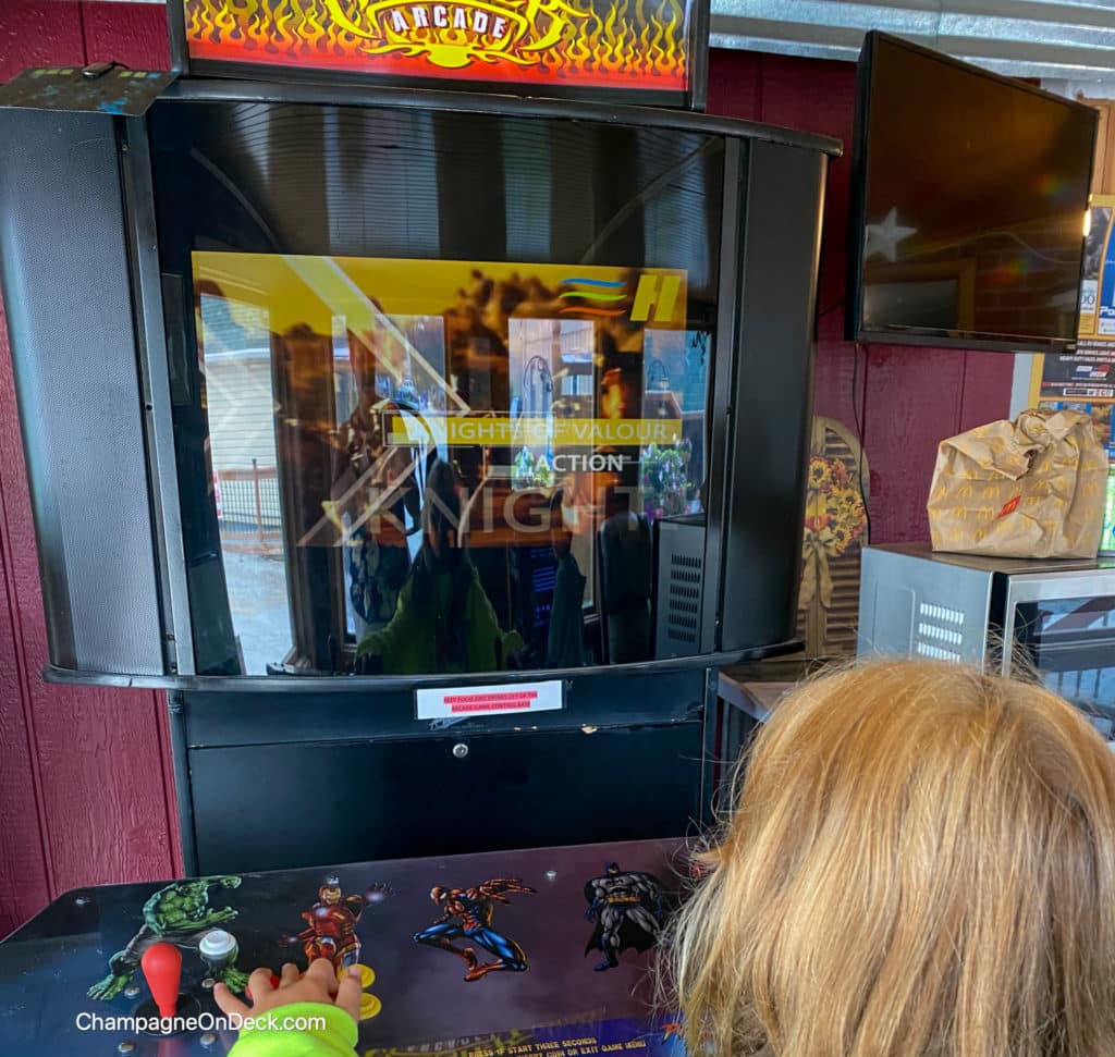 Things to do with kids in Kansas Walnut Grove Kid playing Video games at Walnut Grove RV Park in Kansas