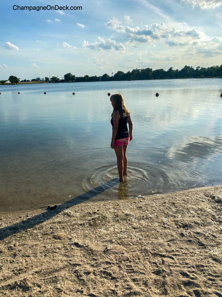 Grand Island NE Camping girl on Beach