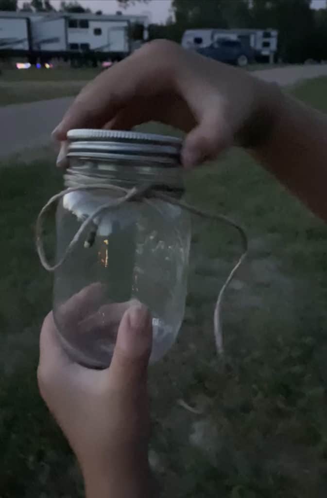Grand Island NE Camping Lightning Bug Grand Island NE Camping Lightning Bug in Jar
