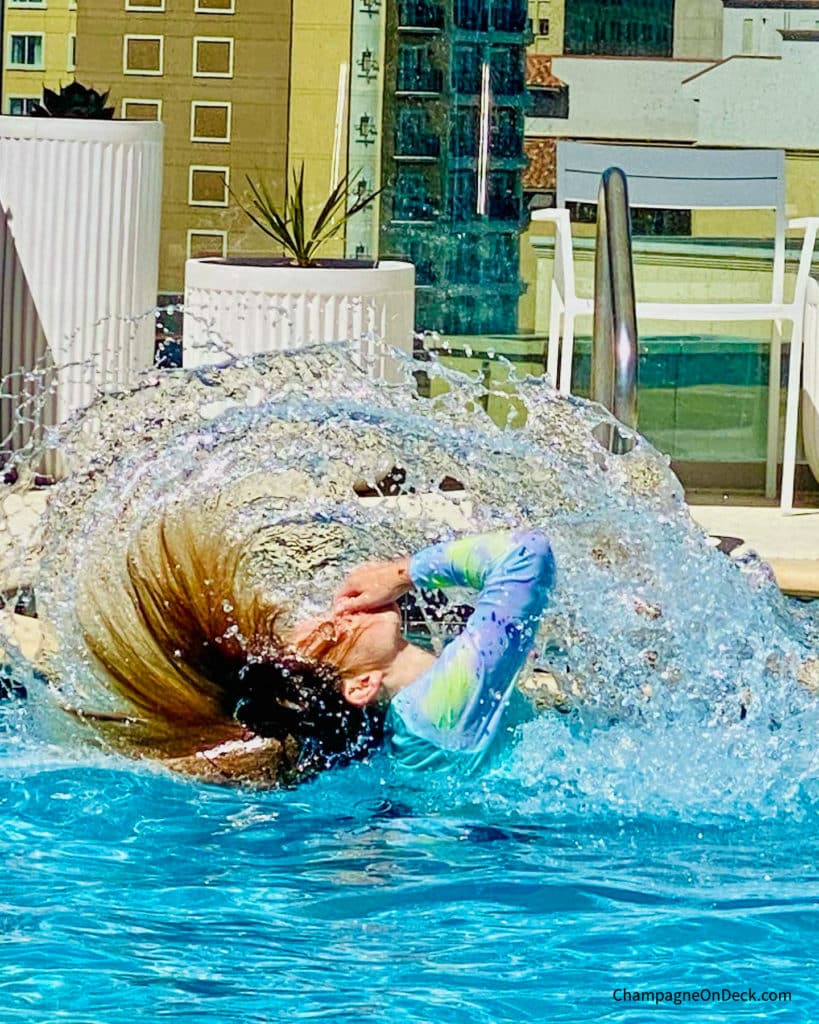 Girl in Contessa pool Kids activities in San Antonio Girl in Contessa pool Kids activities in San Antonio