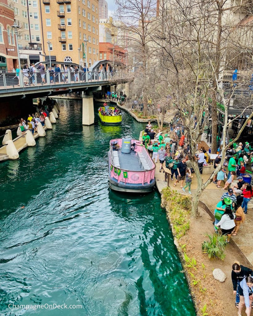 San Antonio River Dyed Green for St. Patrick's Day San Antonio River Dyed Green for St. Patrick's Day