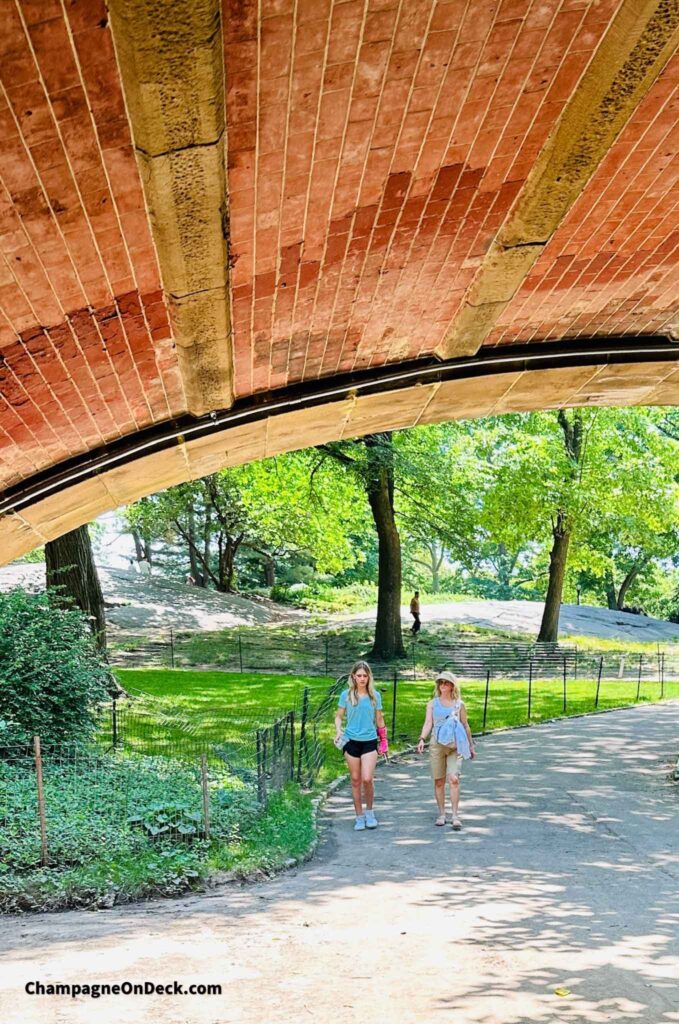 Photograph of Walkers framed under the Greyshot Arch in Central Park